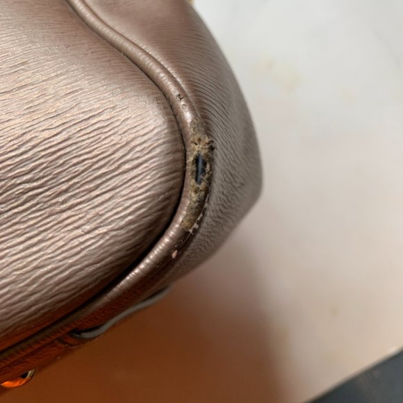 Ralph Lauren Metallic Antique Gold Handbag Tote - Picture 10 of 15